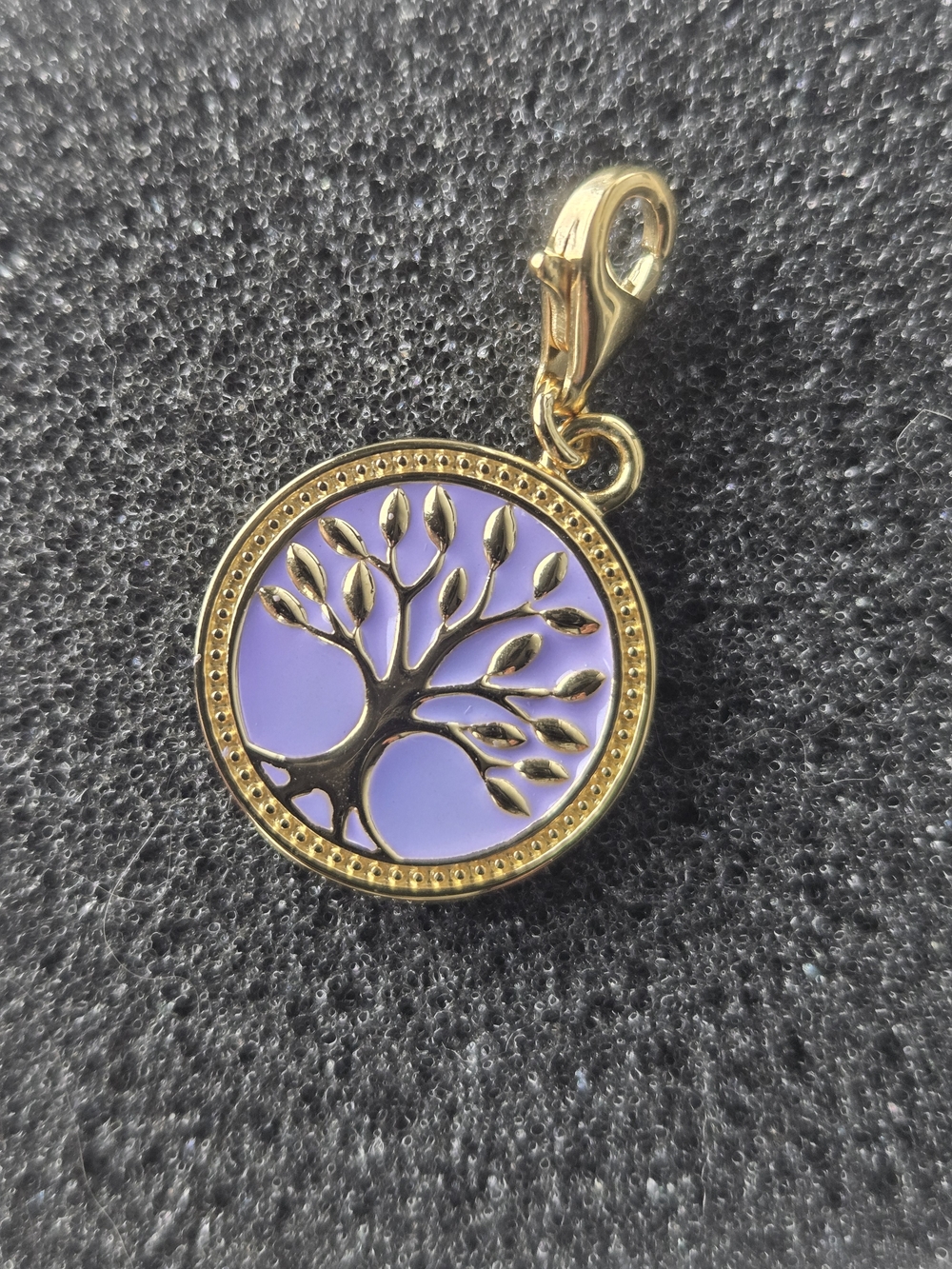 Thomas Sabo Gold Tree of Life Charm with Purple Enamel